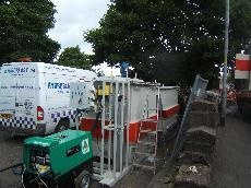 Hydroblast performing waste water treatment