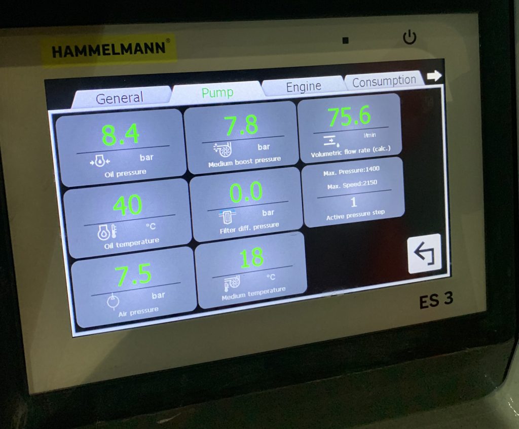 aqua 20 screen pressure display and flow rate